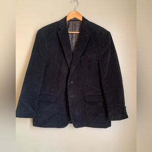 Lauren Ralph Lauren Sport Coat Mens 44s black Corduroy Preppy Blazer